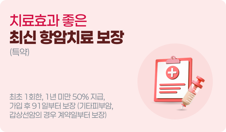 치료효과 좋은 최신 항암치료 보장